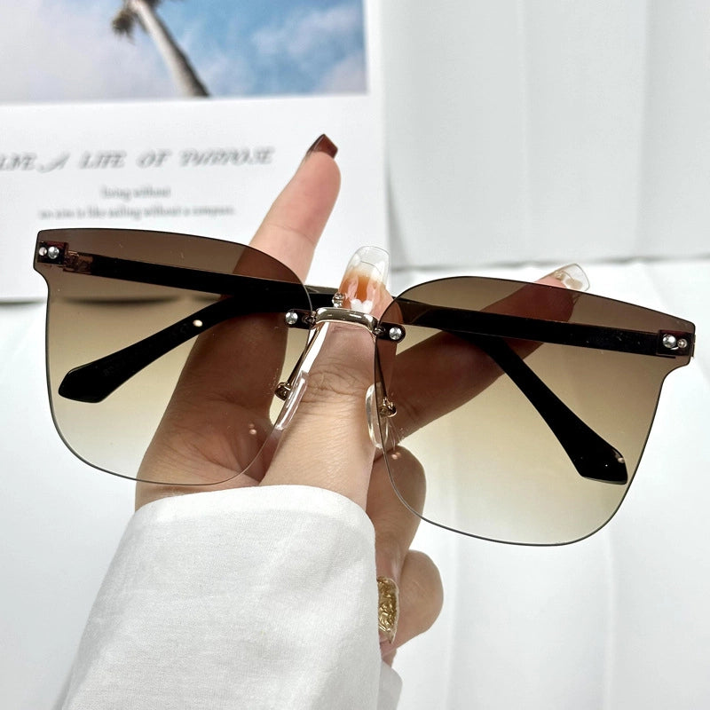 Gafas Cuadradas Sin Marco Café