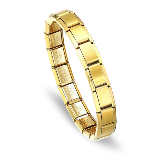 Pulsera Italiana Dorada Acero Inoxidable