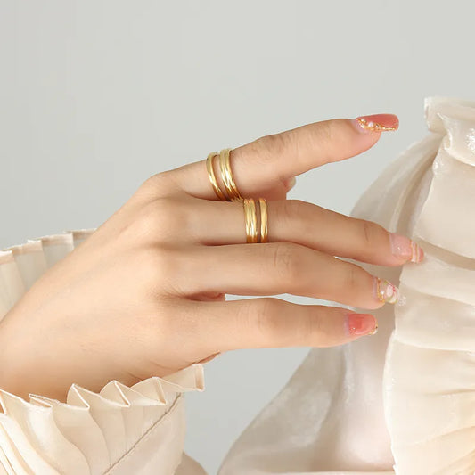 Anillo Doble Acero Titanio