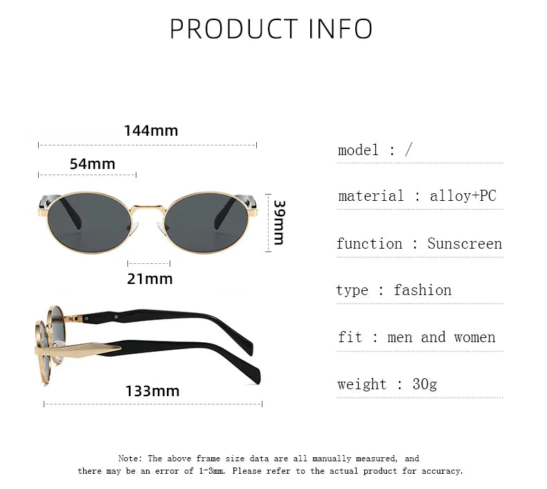 Gafas de Sol Marco Dorado Ovalado