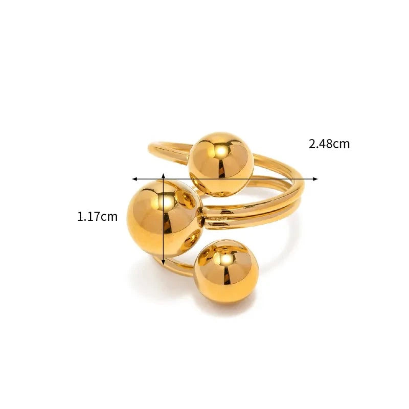 Anillo Bolas Acero Inoxidable