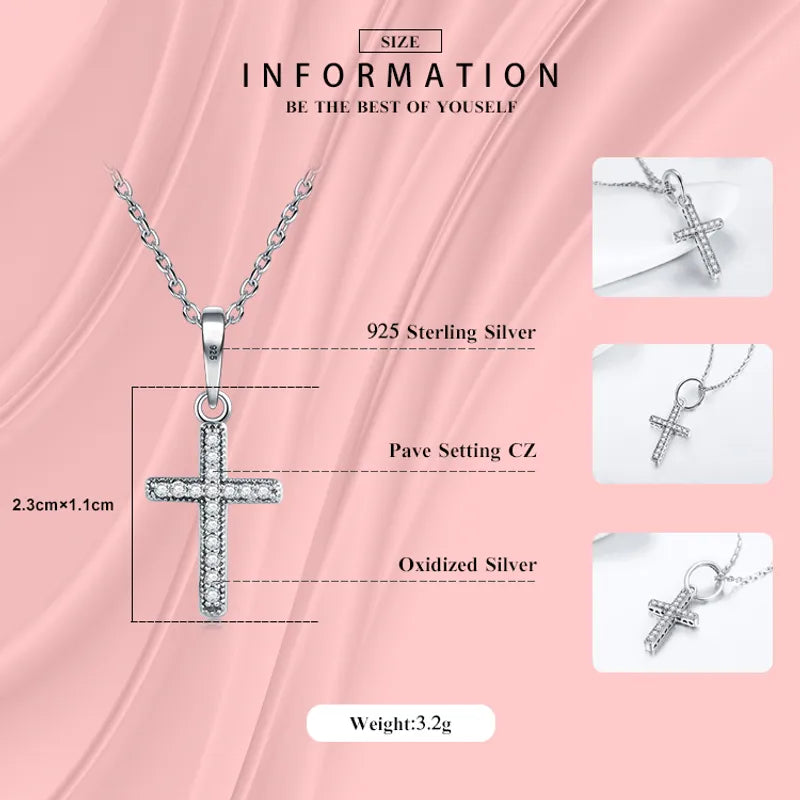 Collar Cruz Plata Esterlina