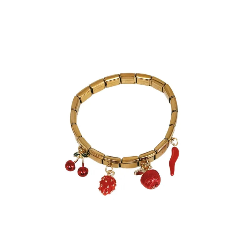 Pulsera Italiana Fruta Acero Inoxidable
