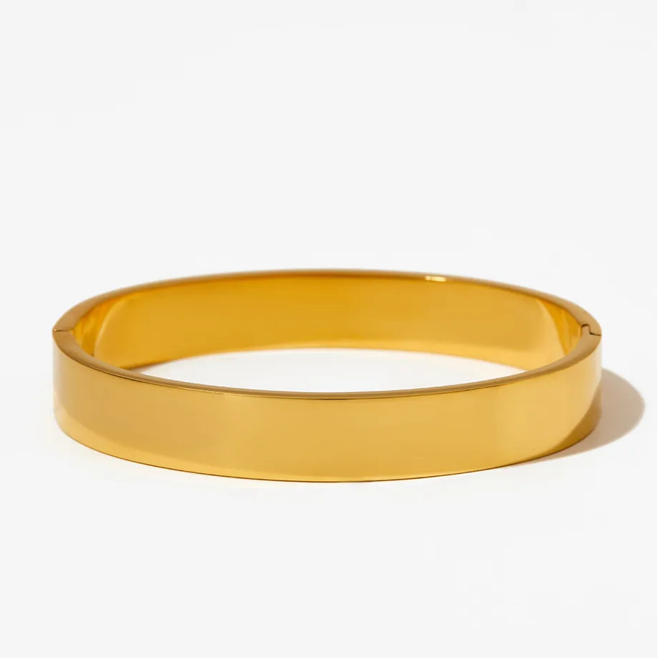 Pulsera Rígida Dorada Acero Inoxidable