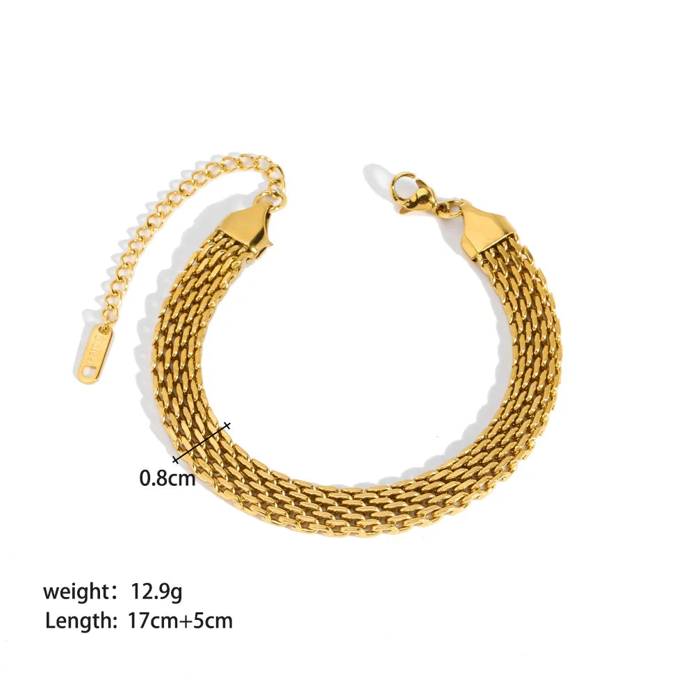 Pulsera Dorada Acero Inoxidable