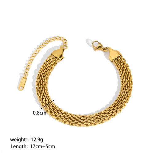 Pulsera Dorada Acero Inoxidable