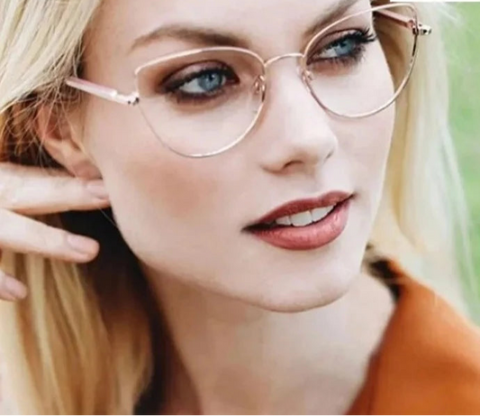 Gafas Metal Dorado Ojo de Gato