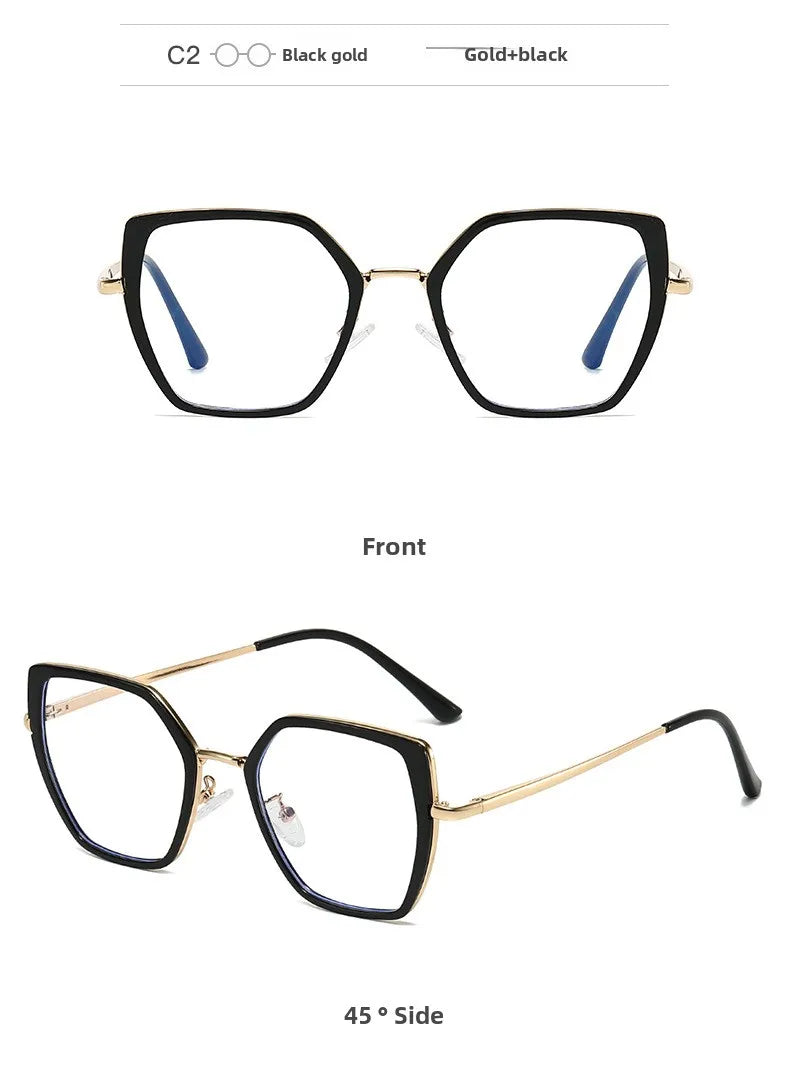 Gafas Negras Antiglare Metal 2 en 1