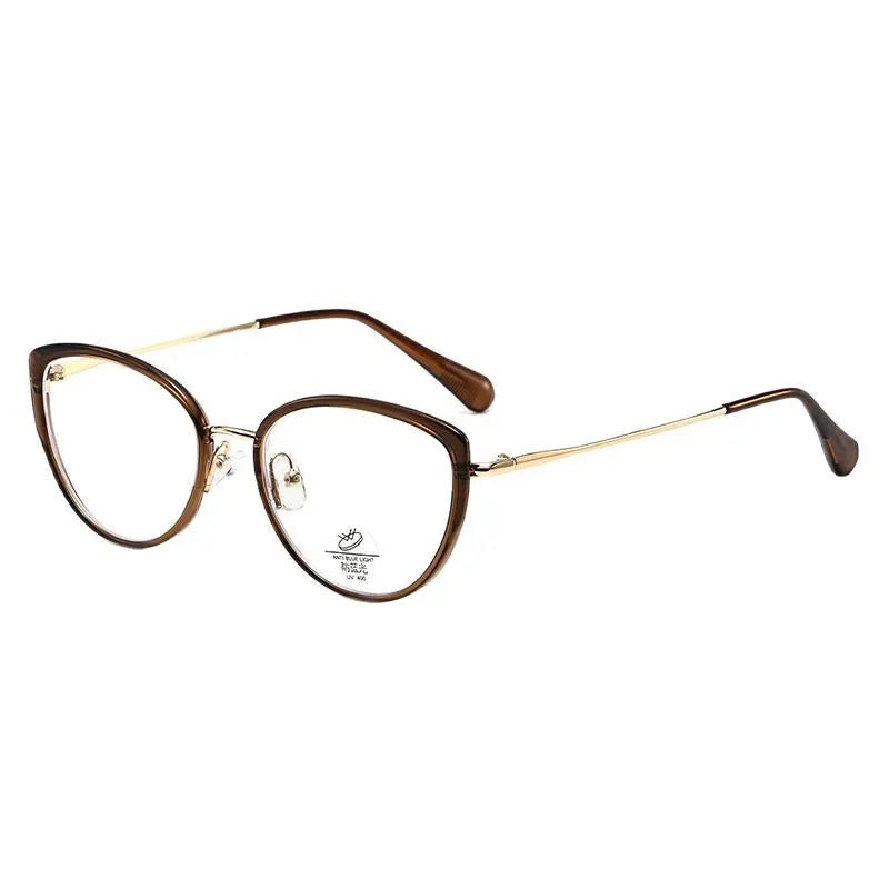 Gafas Ojo Gato Café Anti-luz Azul