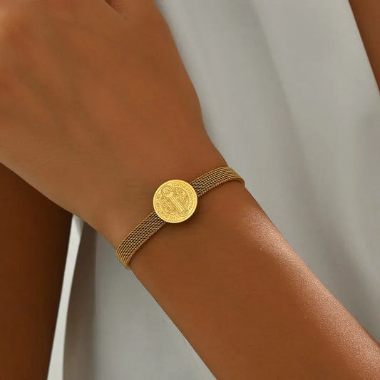 Pulsera San Benito Acero Inoxidable