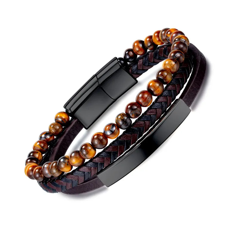 Pulsera Triple Cuero Sintético