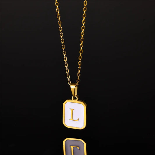 Collar Letra Acero Inoxidable