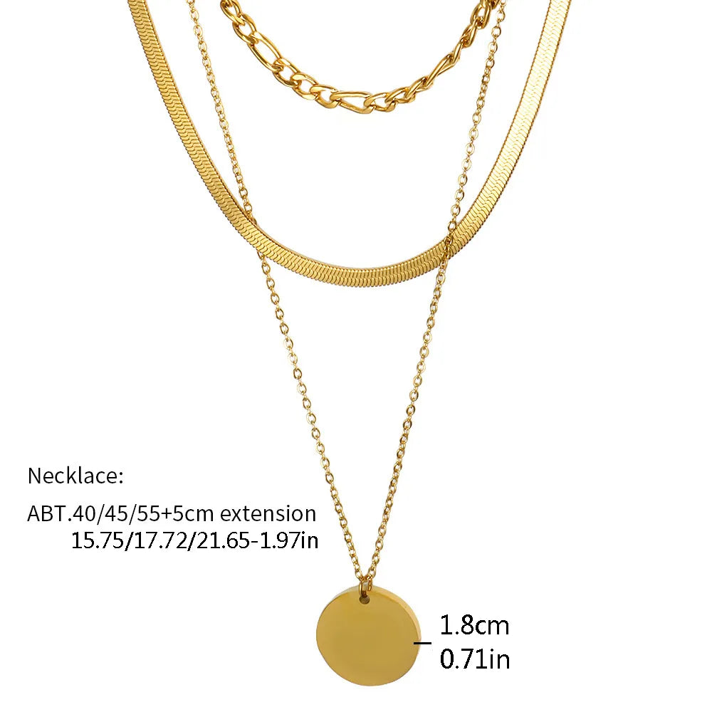 Collar Triple Glamour Acero Inoxidable