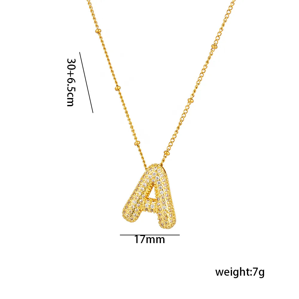 Collar Brillante Letra Acero Inoxidable