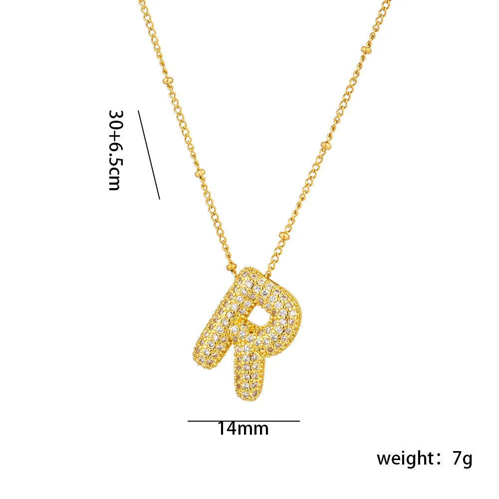 Collar Brillante Letra Acero Inoxidable