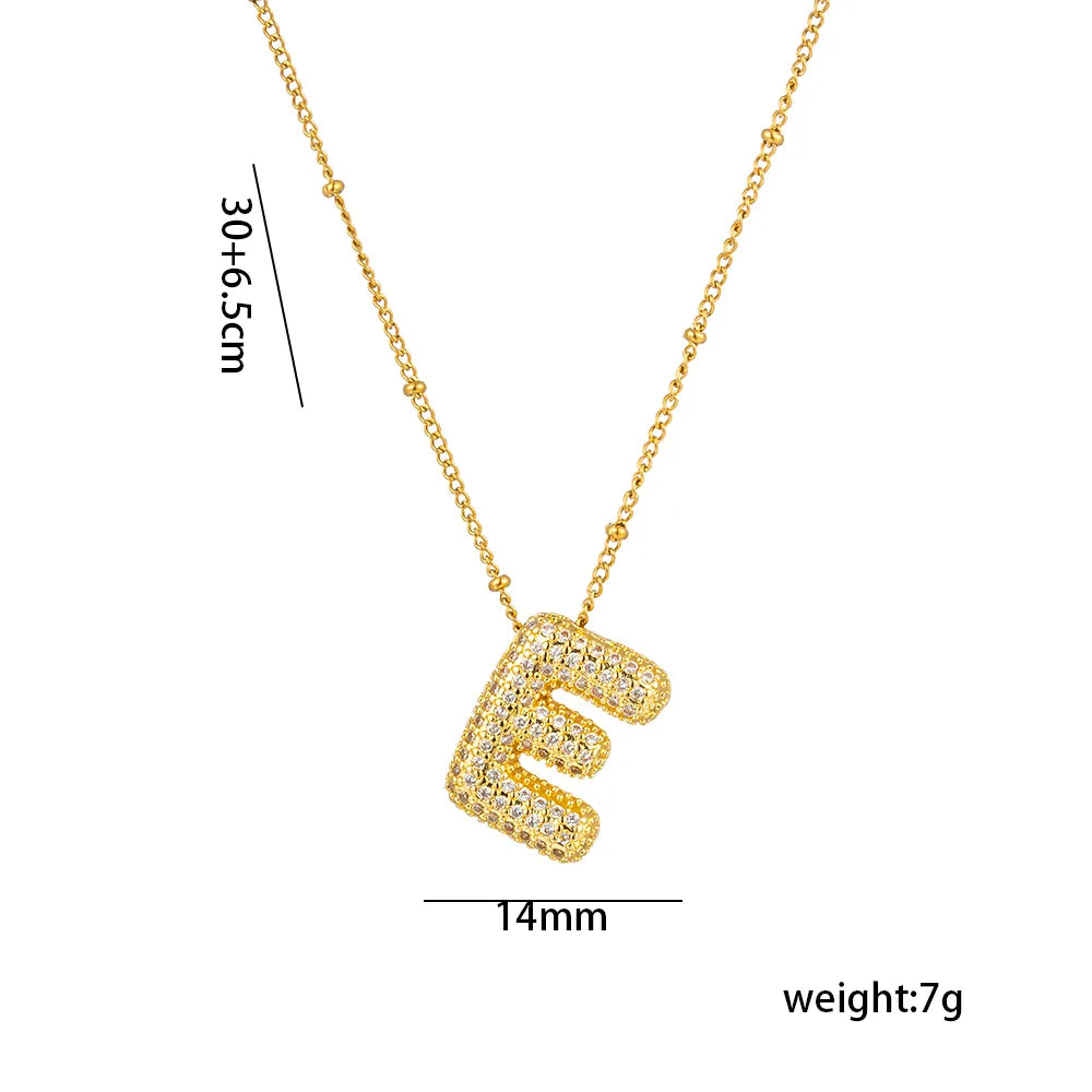 Collar Brillante Letra Acero Inoxidable