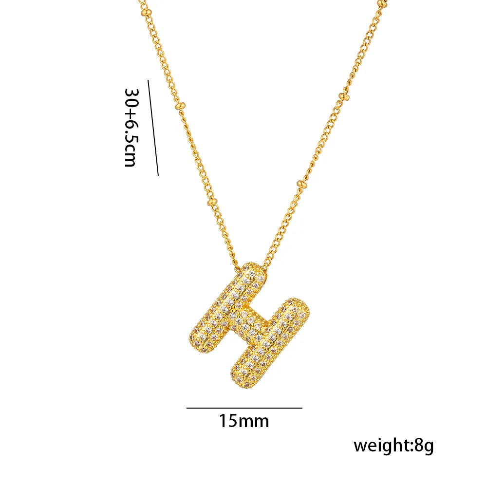 Collar Brillante Letra Acero Inoxidable