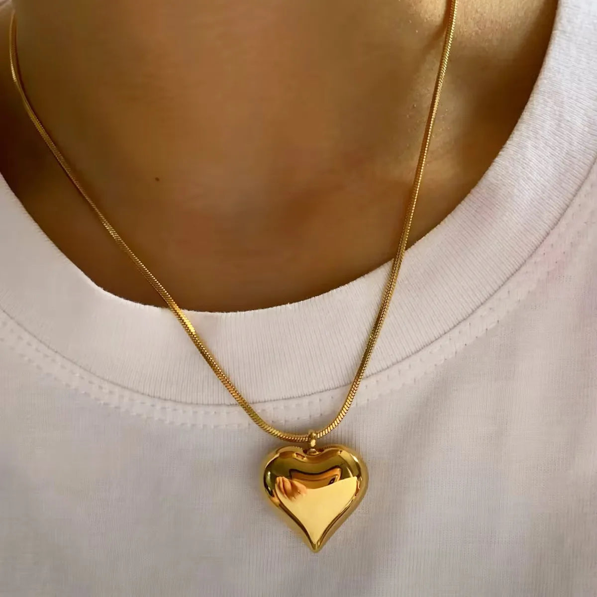 Collar Corazón Acero Inoxidable
