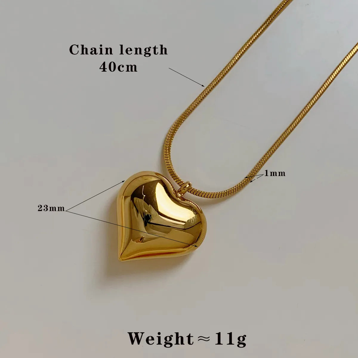 Collar Corazón Acero Inoxidable