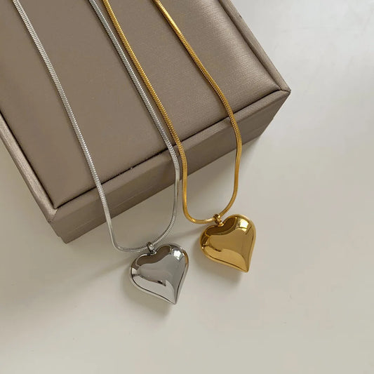 Collar Corazón Acero Inoxidable
