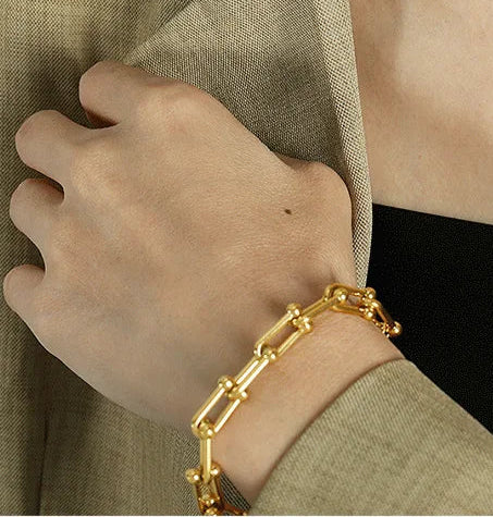 Pulsera Dorada Acero Inoxidable