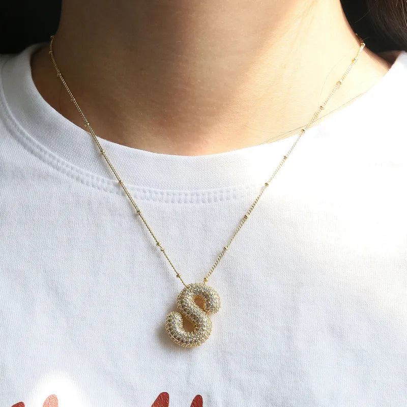 Collar Letra Acero Inoxidable