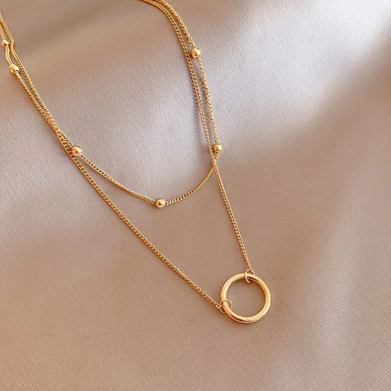 Collar Doble Sencillo Acero Inoxidable