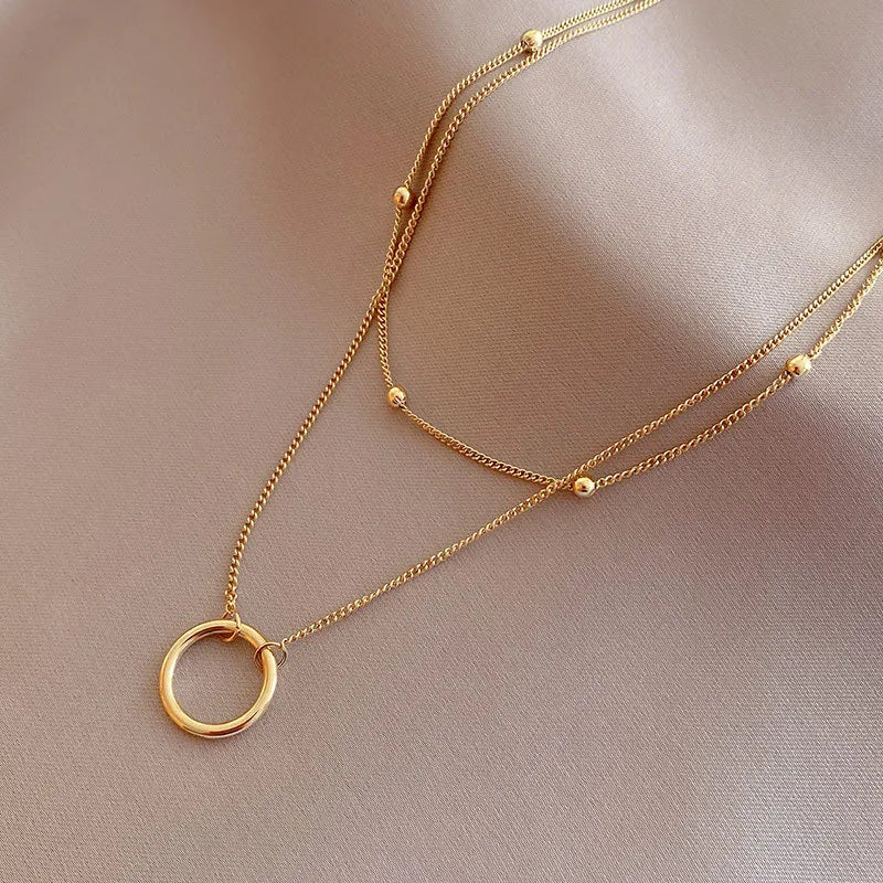 Collar Doble Sencillo Acero Inoxidable