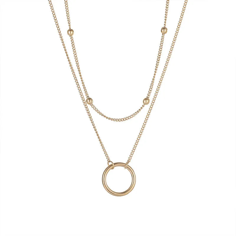 Collar Doble Sencillo Acero Inoxidable