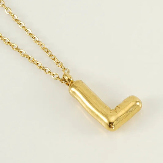 Collar Letra L Acero Inoxidable