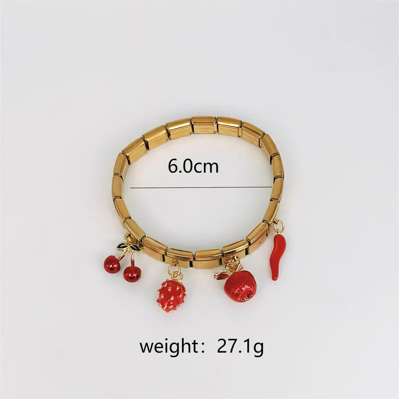 Pulsera Italiana Fruta Acero Inoxidable