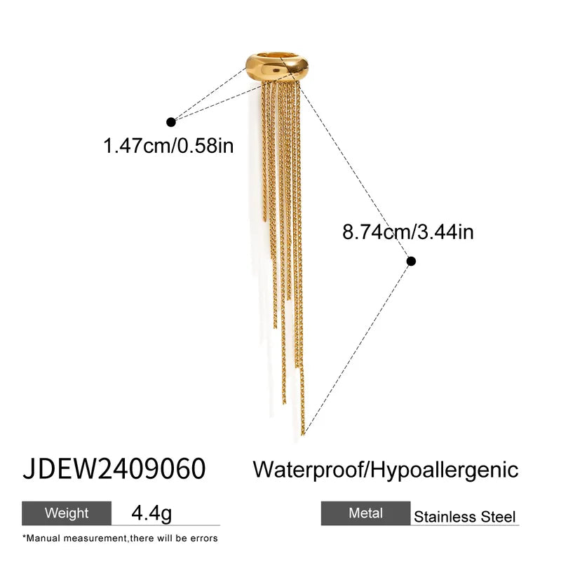 Earcuff Dorado Acero Inoxidable