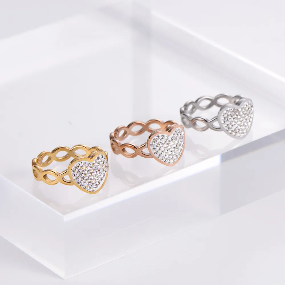 Anillo Corazón Acero Inoxidable