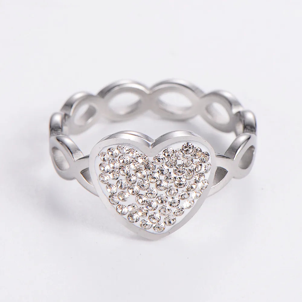 Anillo Corazón Acero Inoxidable