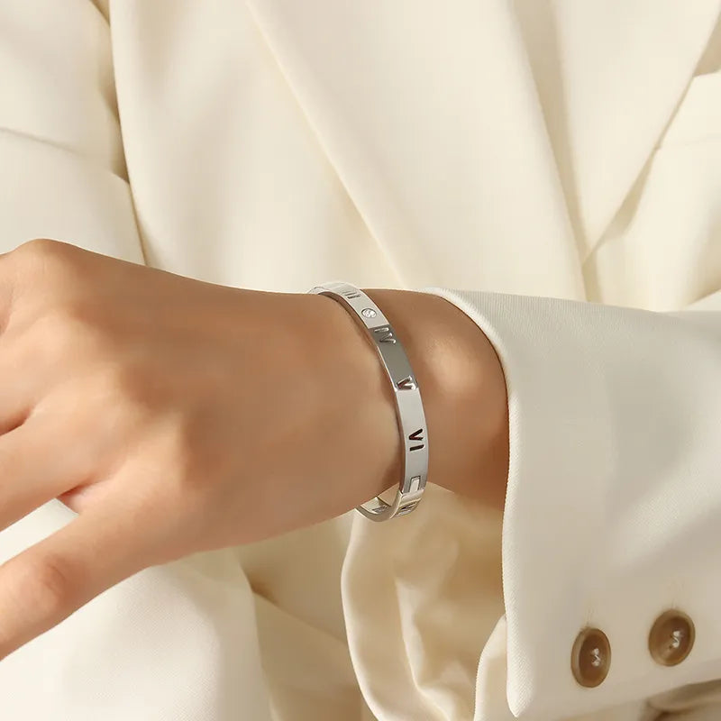 Pulsera Números Romanos Acero Inoxidable
