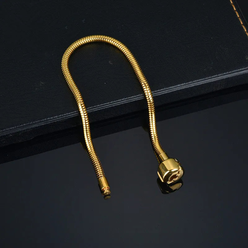 Pulsera Sencilla Dorada Acero Inoxidable