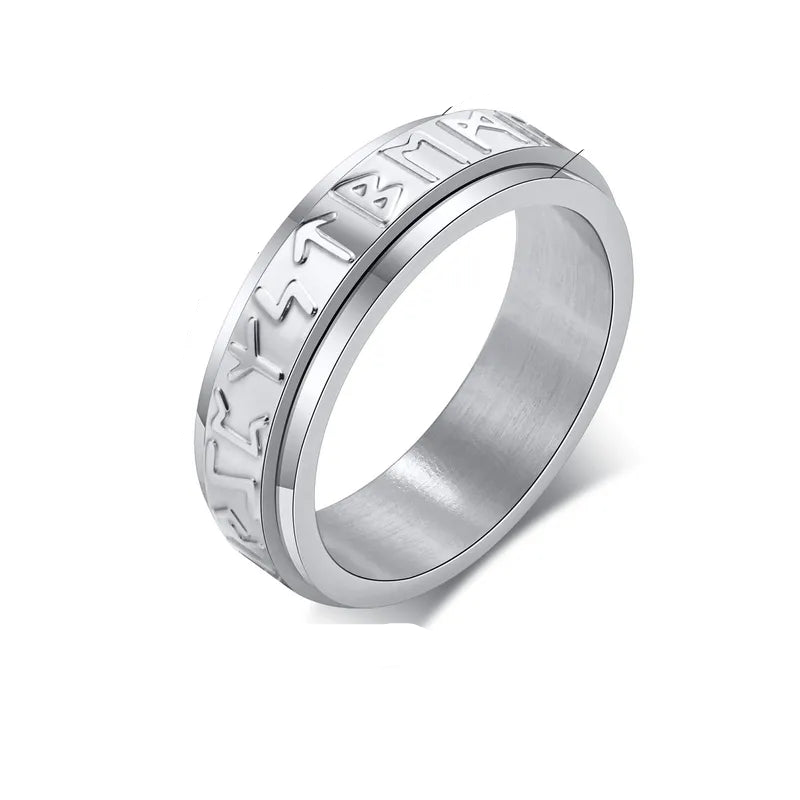Anillo Letras Plateado
