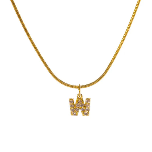 Collar Letra Acero Titanio