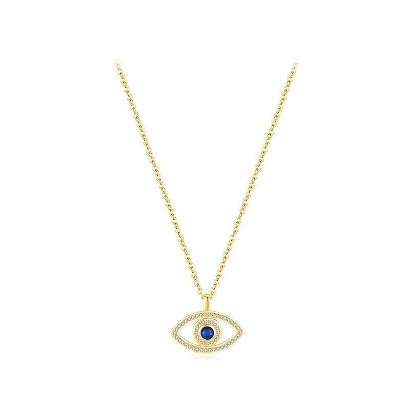 Collar Ojo Del Diablo Circón Plata De Ley 925