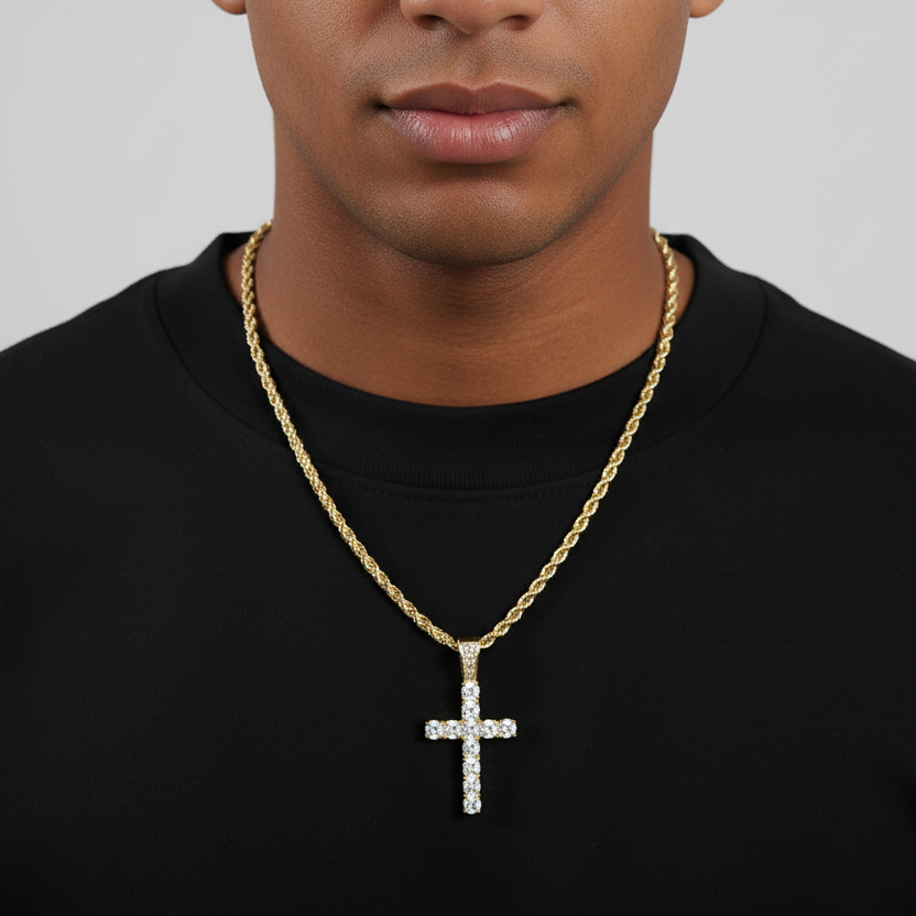 Collar Cruz Acero Inoxidable