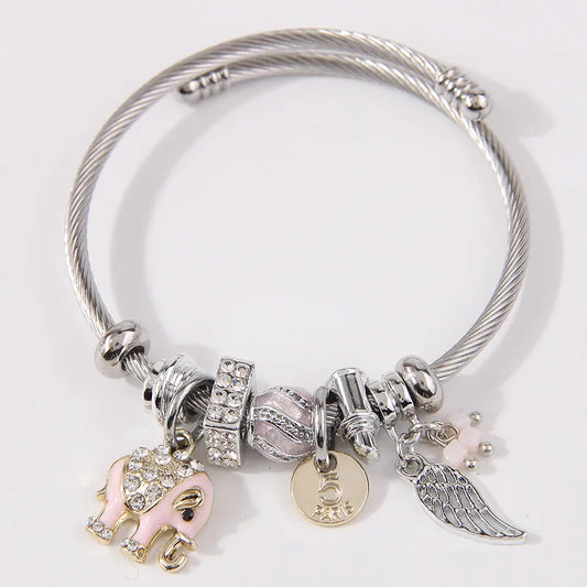 Pulsera Alas Elefante Acero Inoxidable Aleación