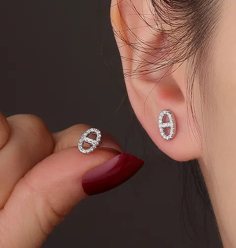 Aretes Circón Plata De Ley 925