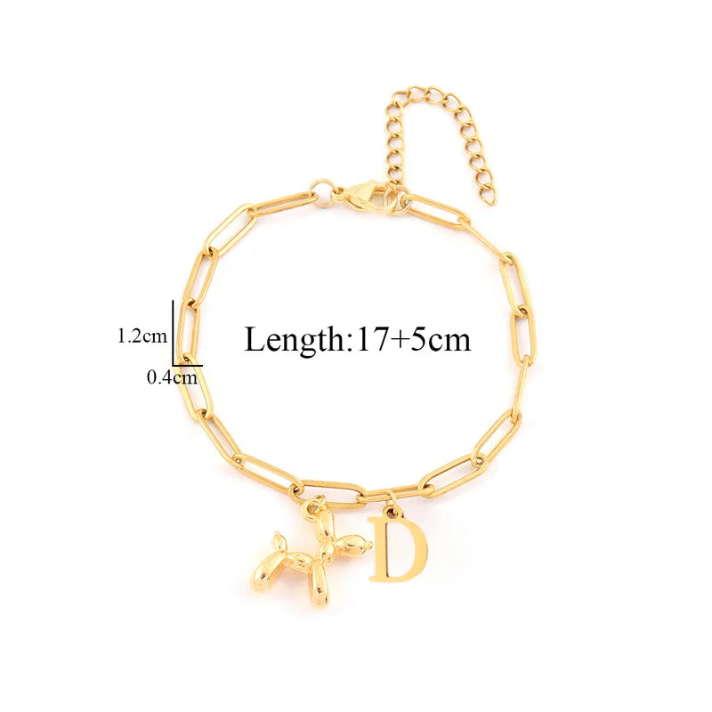 Pulsera Letra Perro Acero Inoxidable
