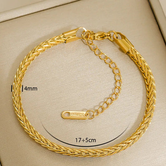 Pulsera Dorada Acero Inoxidable
