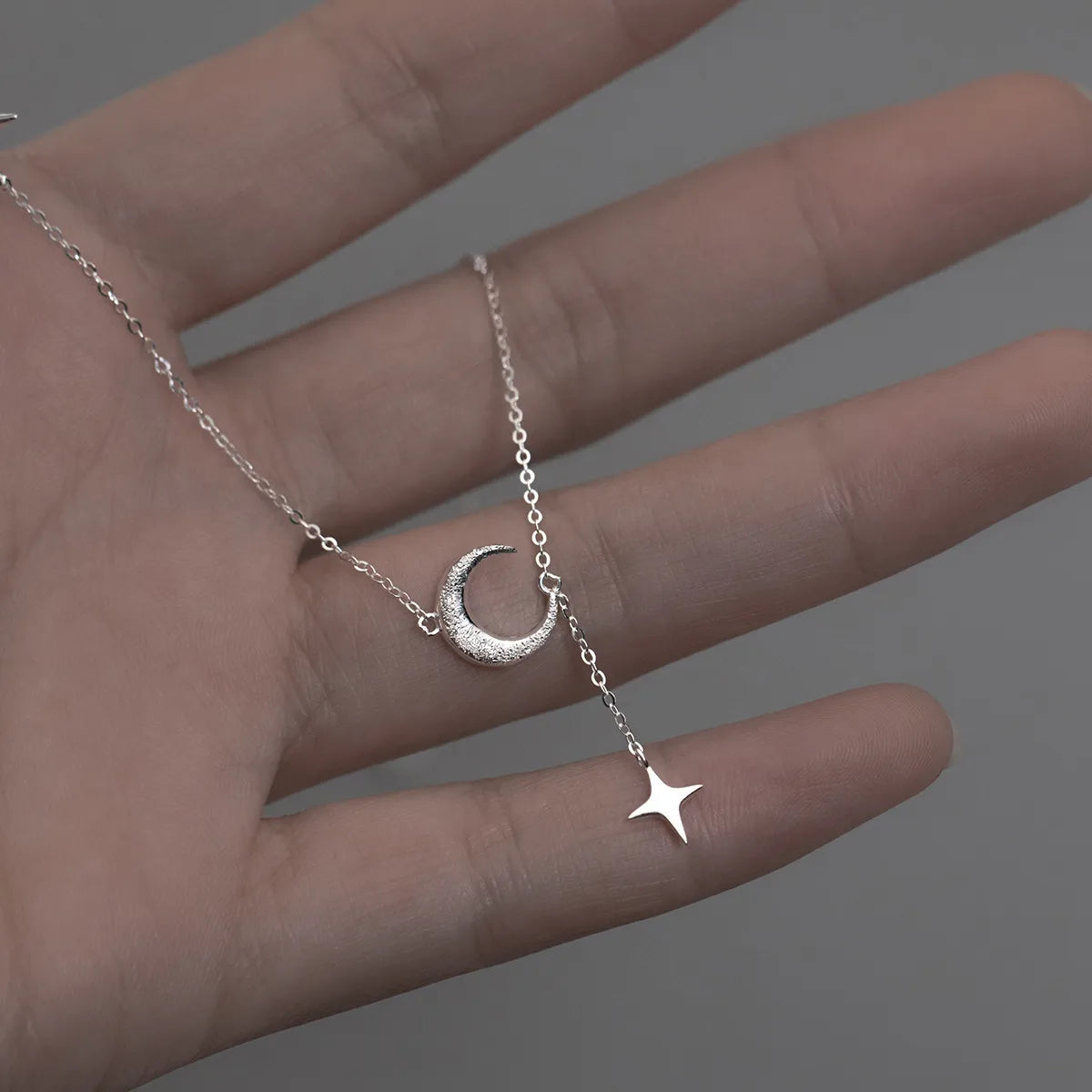Collar Luna Estrella Plata 925