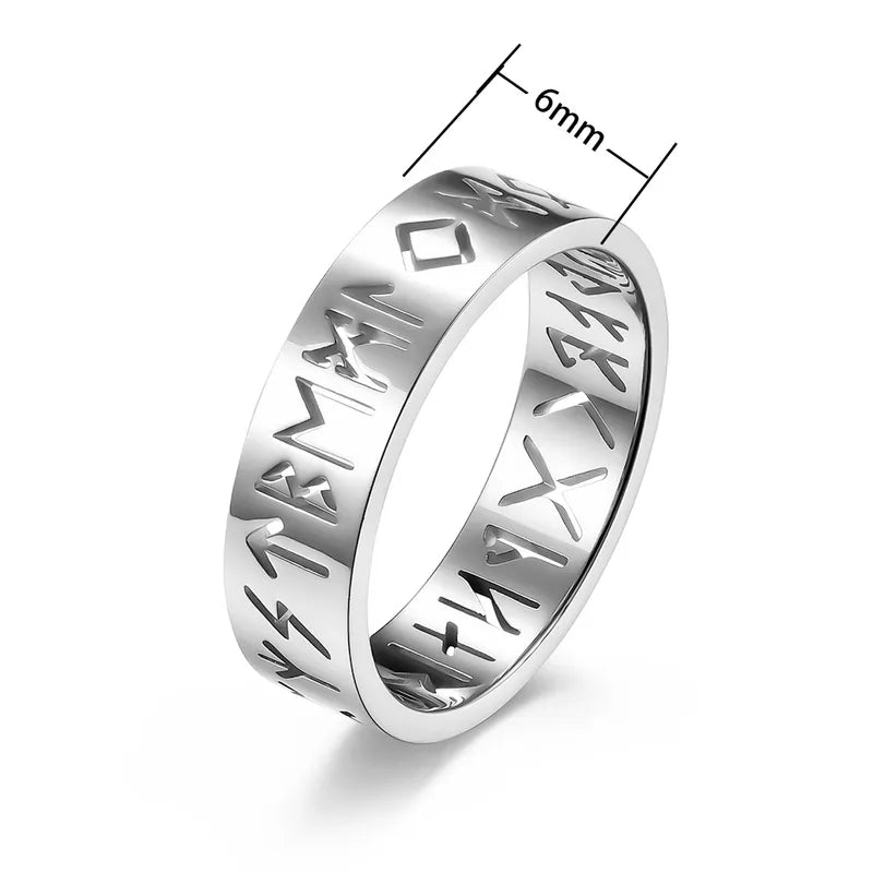 Anillo Letras Plateado