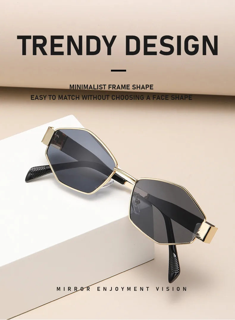 Gafas de Sol Marco Irregular Dorado