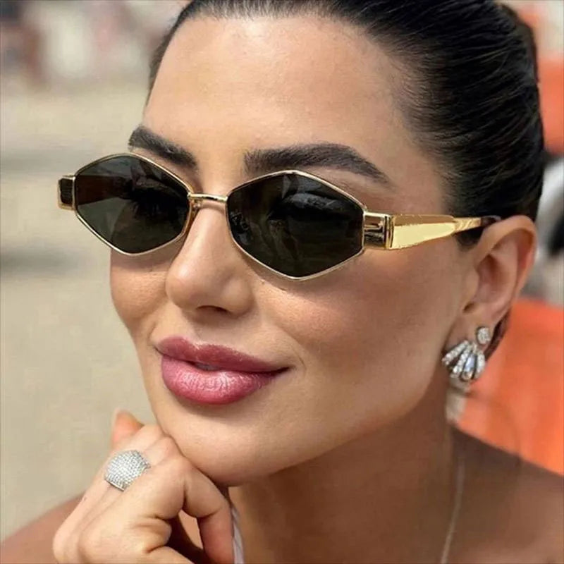 Gafas de Sol Marco Irregular Dorado