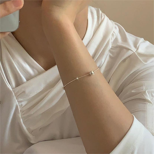 Pulsera Sencilla Bolita Plata De Ley 925