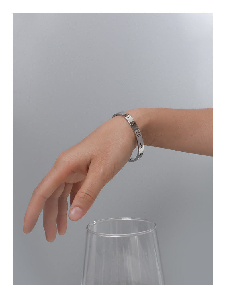Pulsera Números Romanos Acero Inoxidable